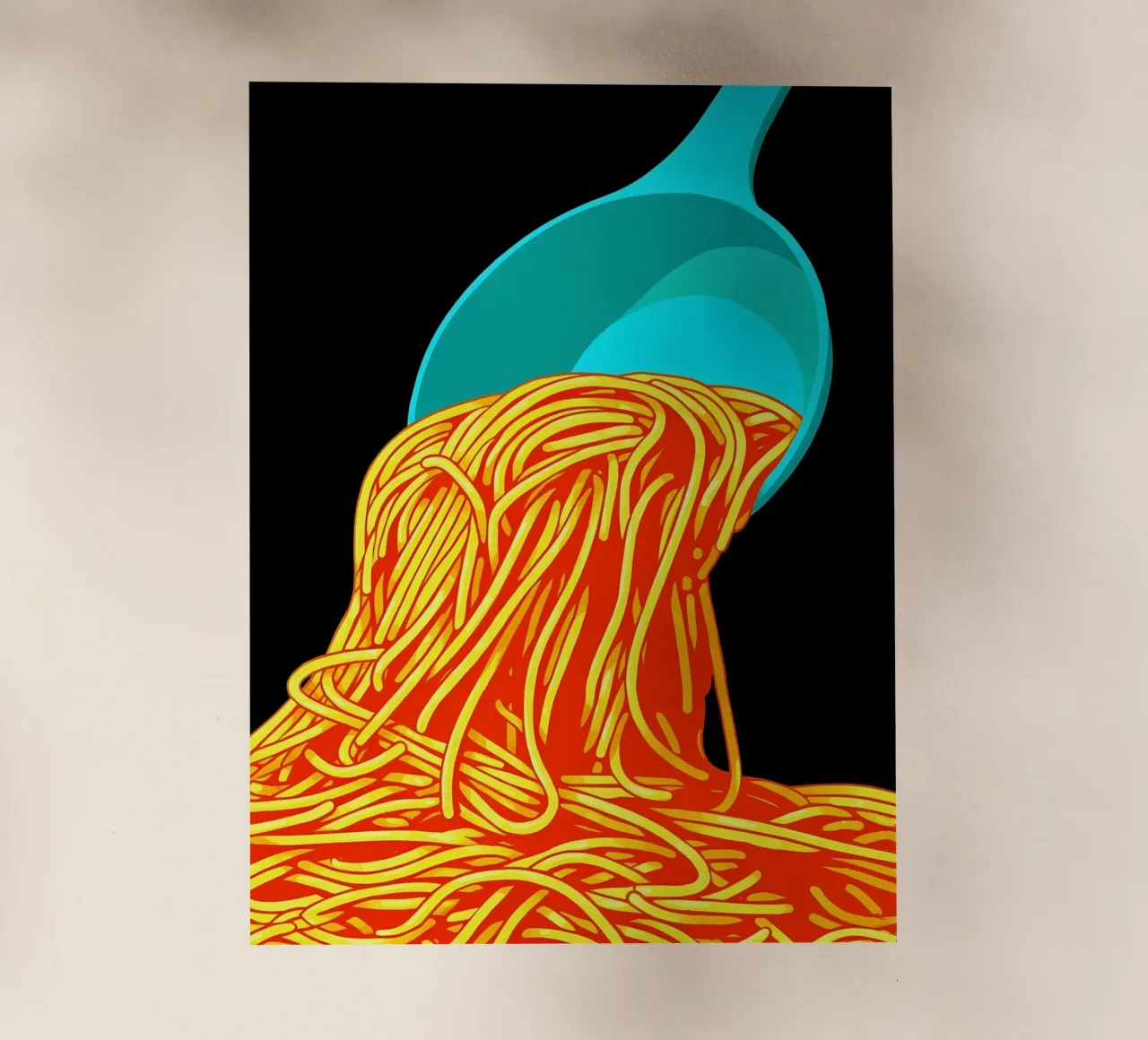 Spaghetti - Pop Art pellicola backlit da ColorCrash Gallery