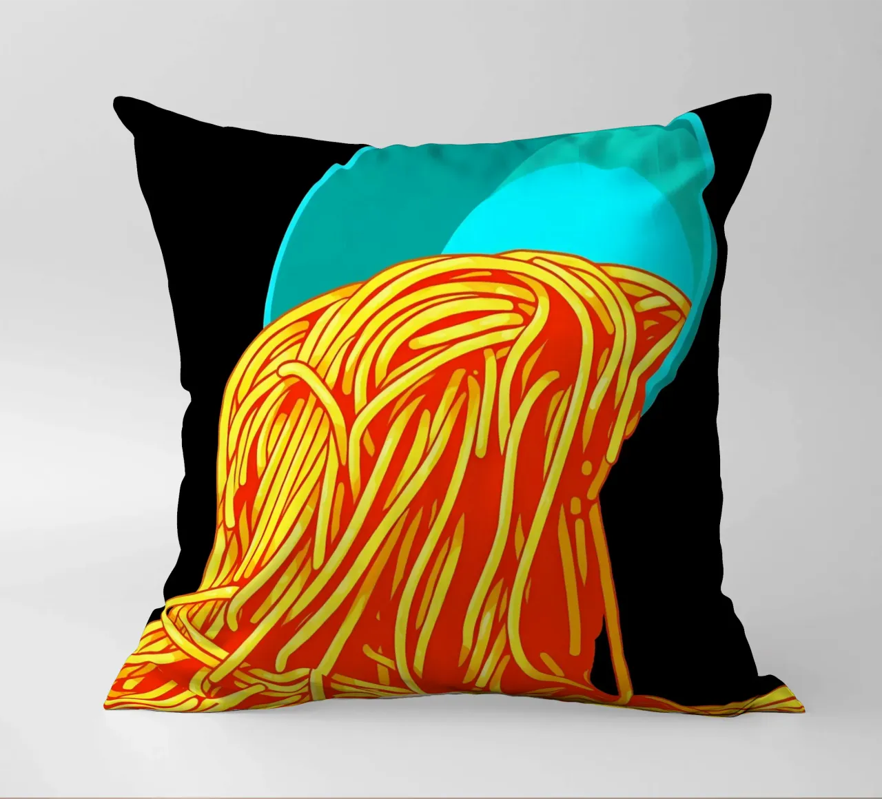 Spaghetti - Pop Art cuscino da ColorCrash Gallery