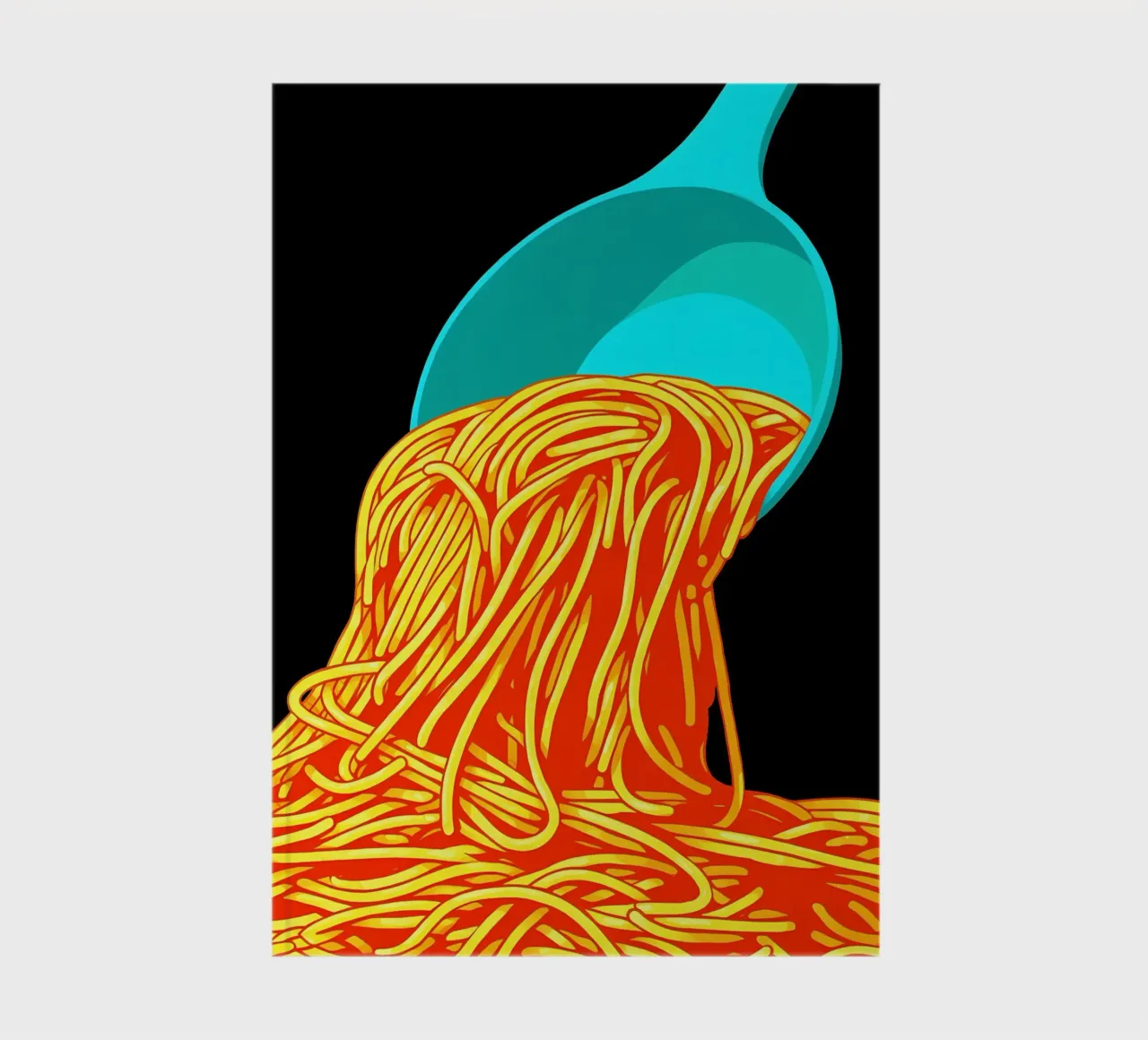 Spaghetti - Pop Art notebook by ColorCrash Gallery