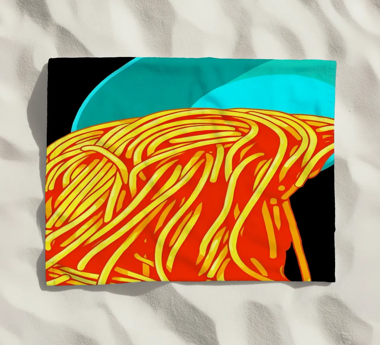 Spaghetti - Pop Art telo mare da ColorCrash Gallery