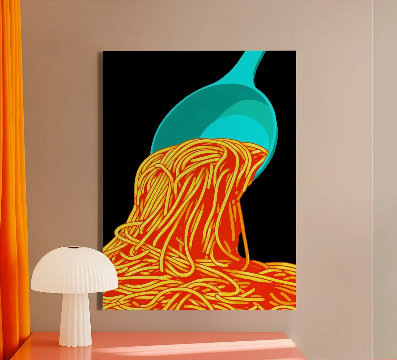 Spaghetti - Pop Art canvas by ColorCrash Gallery