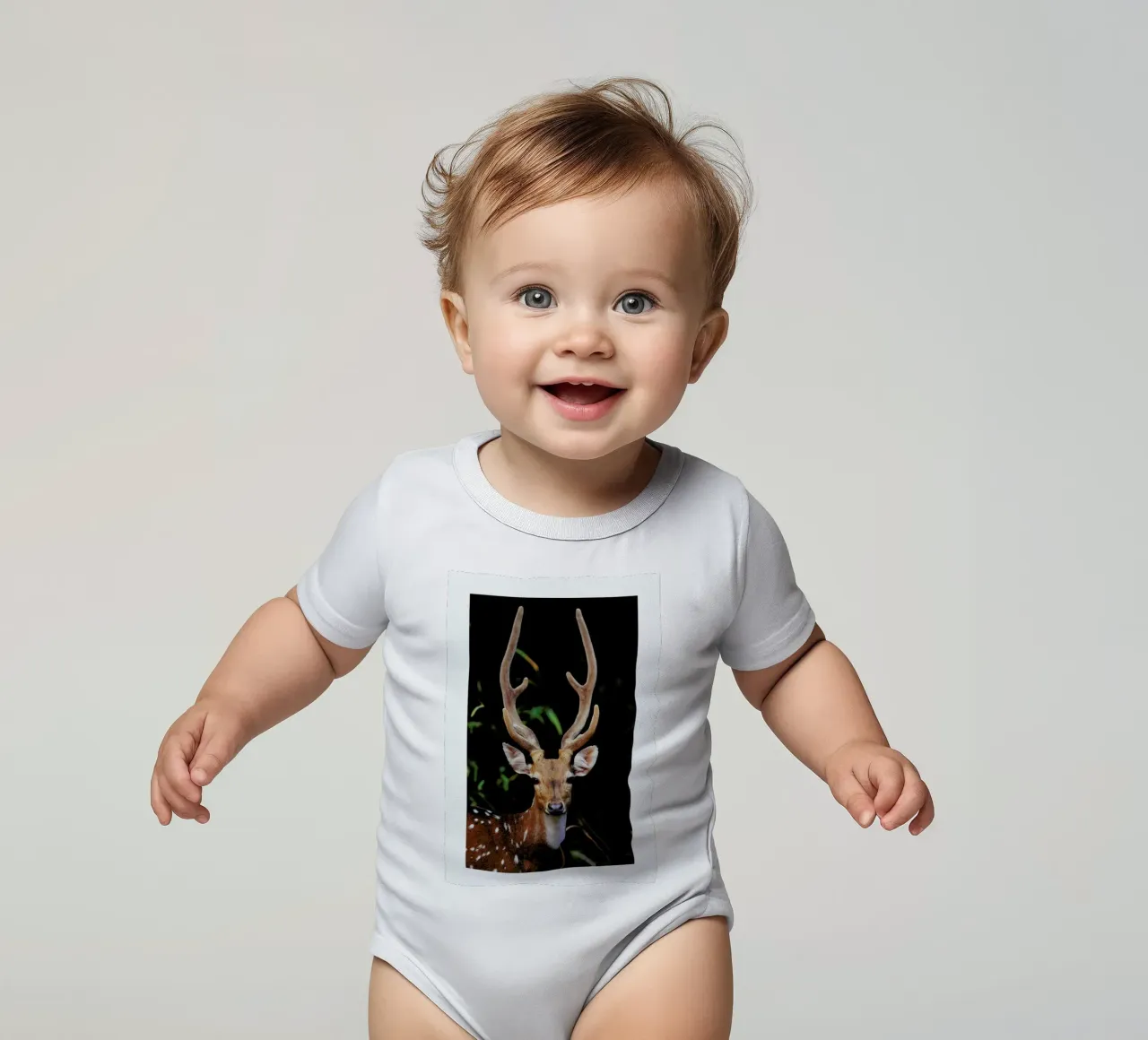 Forest Deer body neonato maniche corte da Natural Kingdom