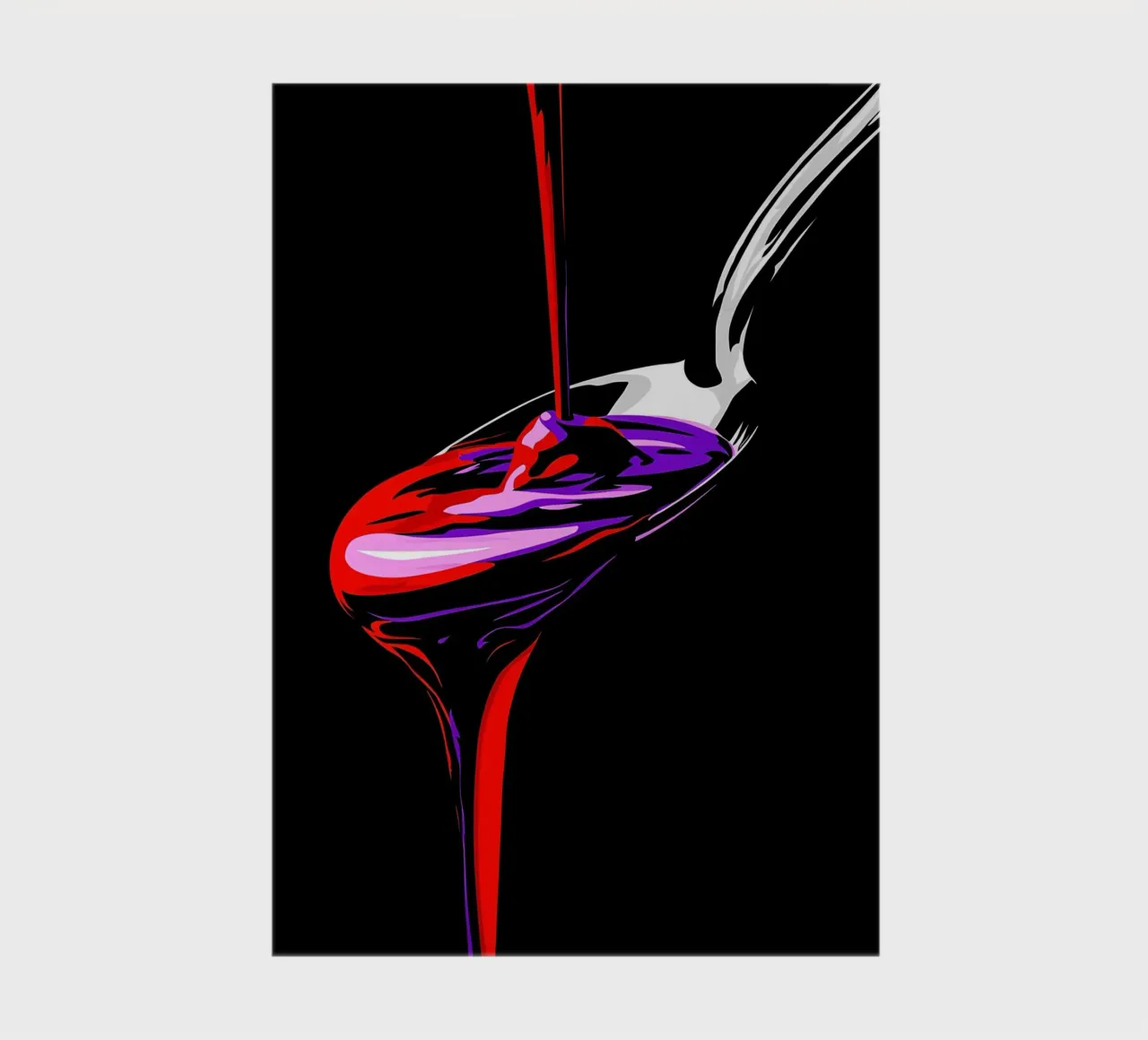 Spoon Dripping - Pop Art notebook by ColorCrash Gallery