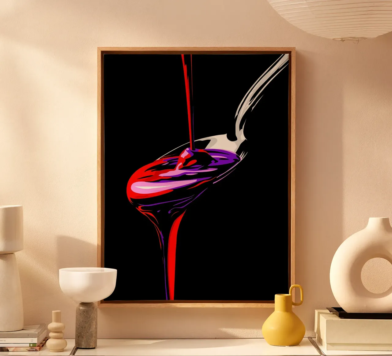 Druipende lepel - Pop-art canvas van ColorCrash Gallery