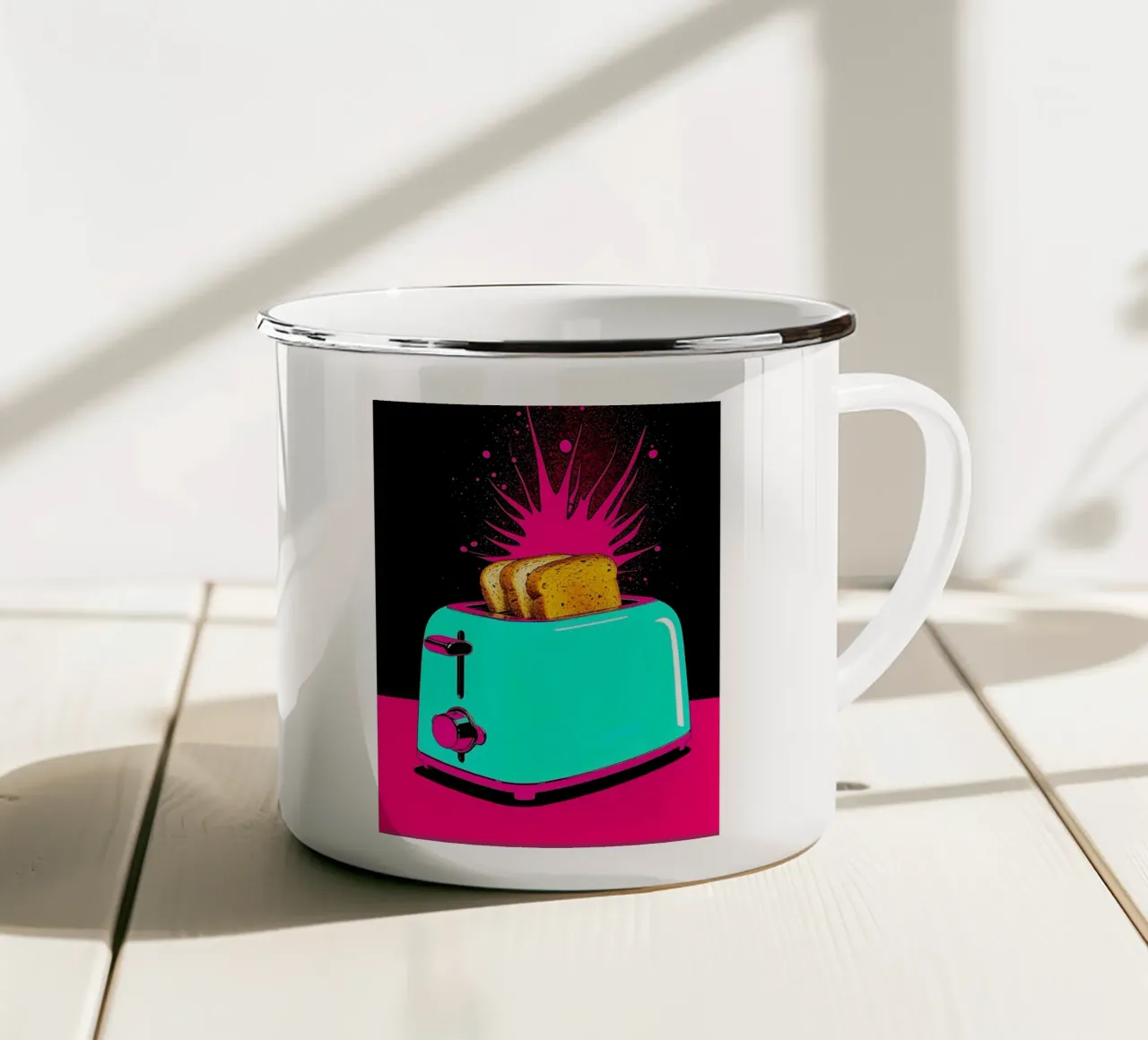 Tostapane - Pop Art tazza in smalto da ColorCrash Gallery