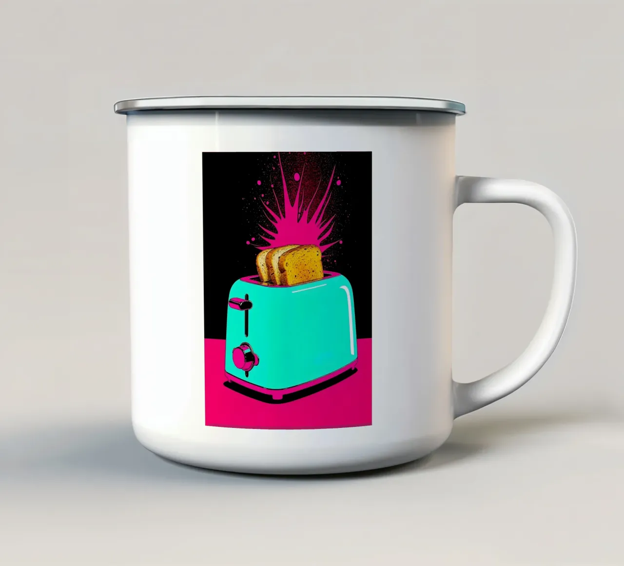 Tostapane - Pop Art tazza in smalto da ColorCrash Gallery