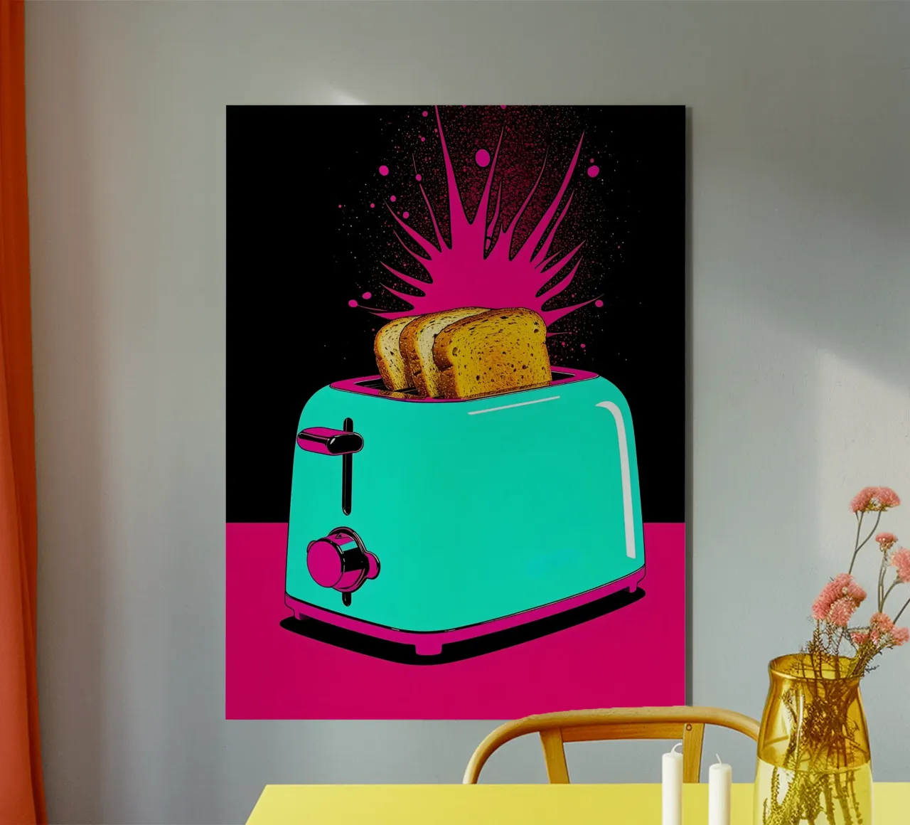Tostapane - Pop Art alluminio dibond da ColorCrash Gallery