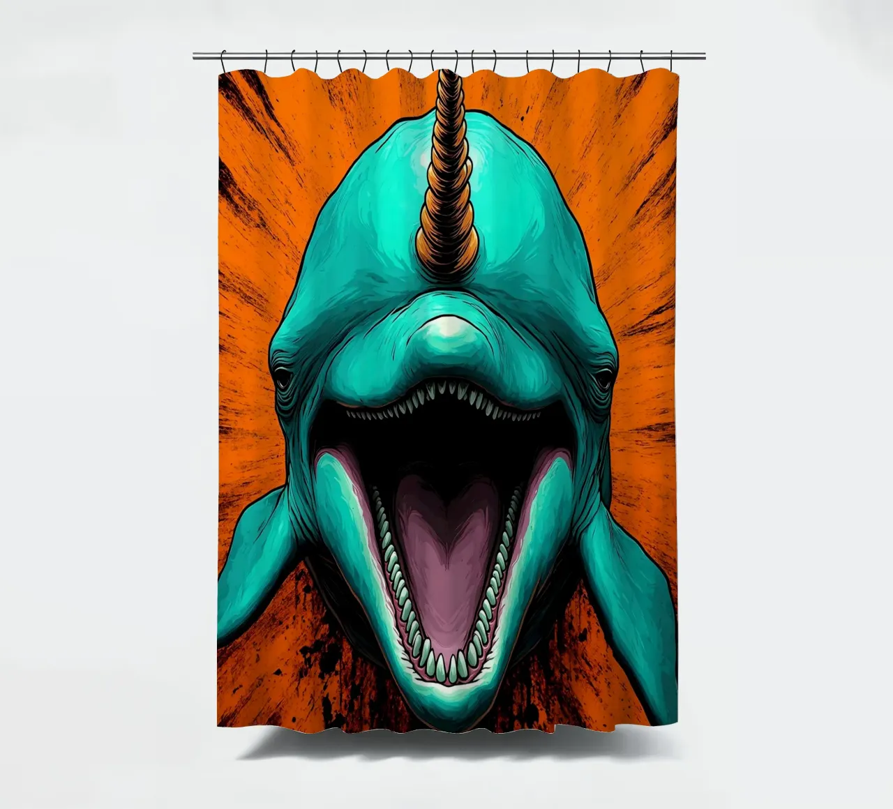 Narvalo - Pop Art tenda da doccia da ColorCrash Gallery