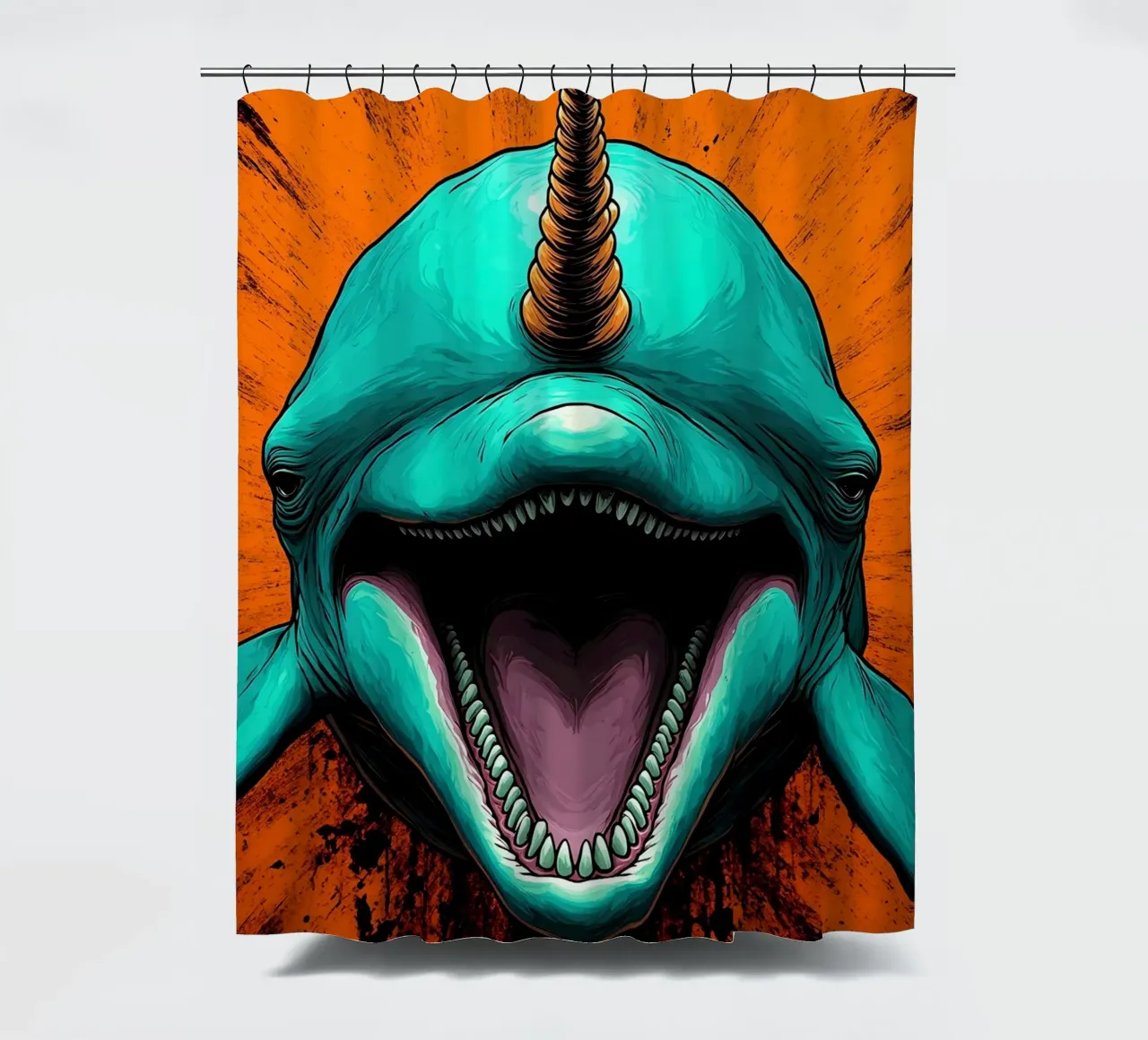 Narvalo - Pop Art tenda da doccia da ColorCrash Gallery