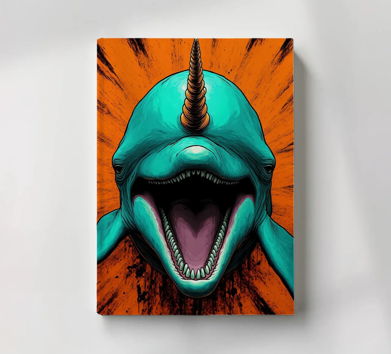 Narwhal - Pop Art notebook by ColorCrash Gallery