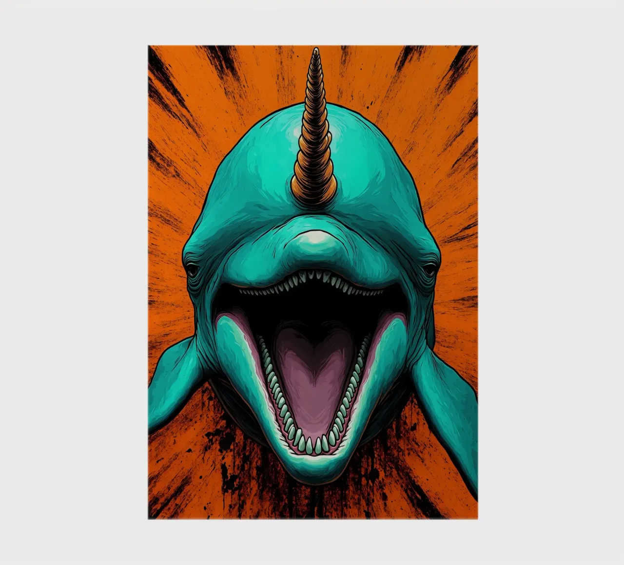 Narwhal - Pop Art notebook by ColorCrash Gallery