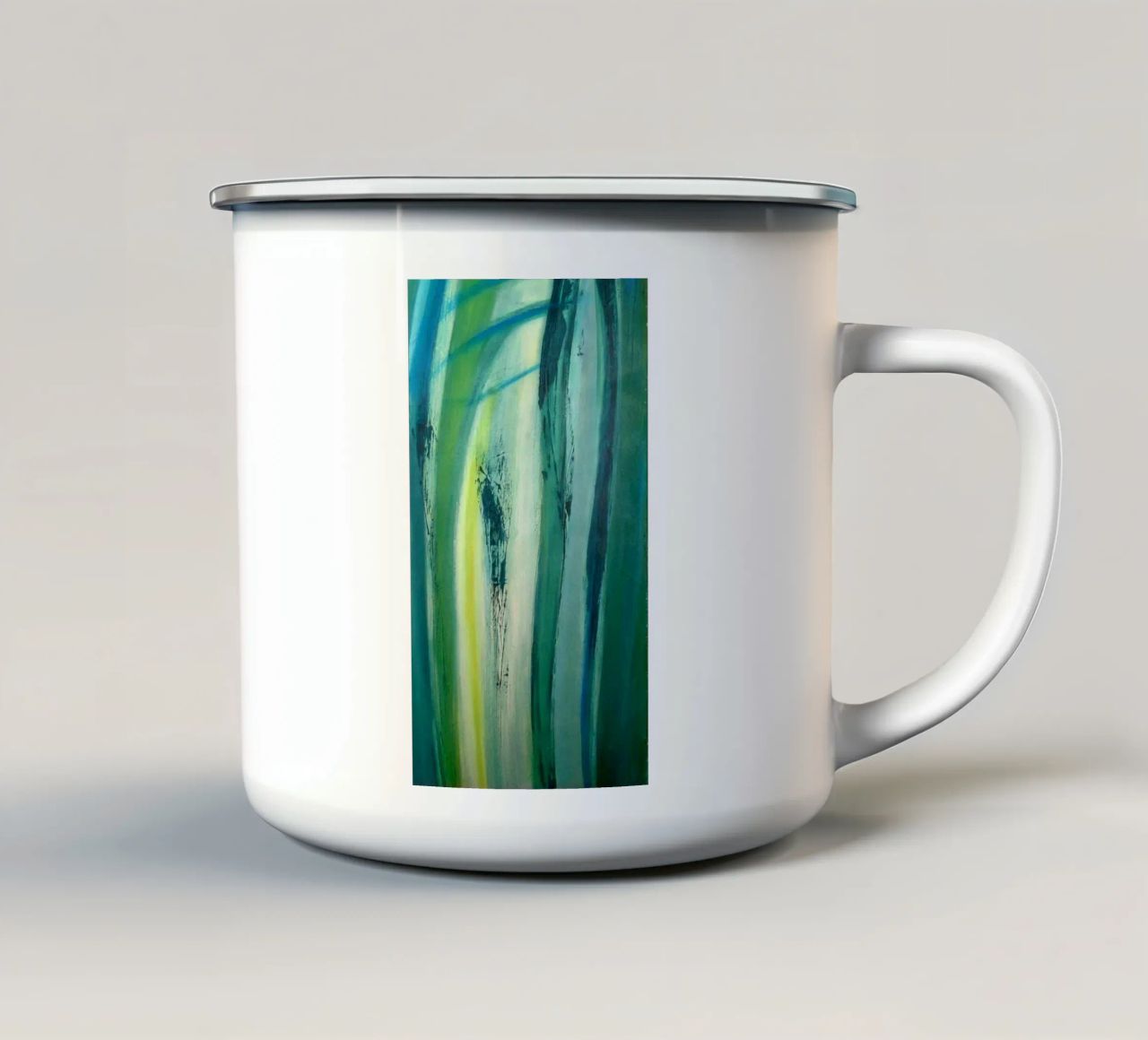 Sprießen tazza in smalto da Anita Gewald