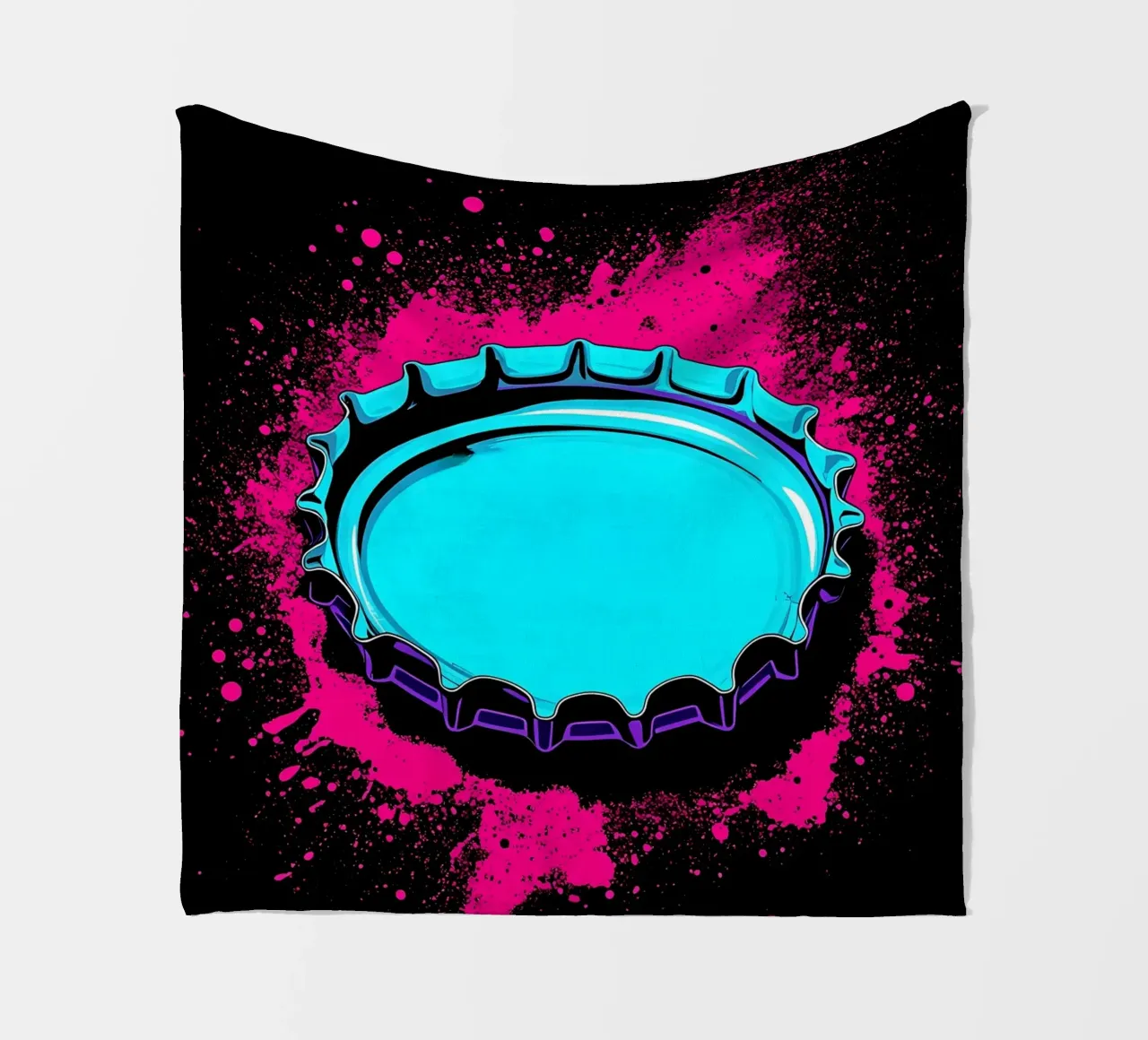 Tappo di bottiglia - Pop Art coperta in pile da ColorCrash Gallery