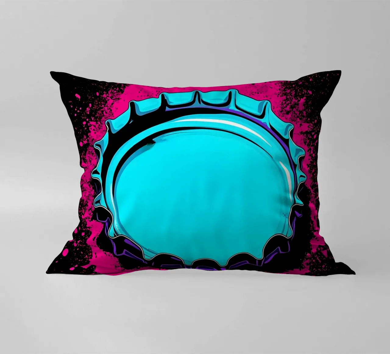 Tappo di bottiglia - Pop Art cuscino da ColorCrash Gallery
