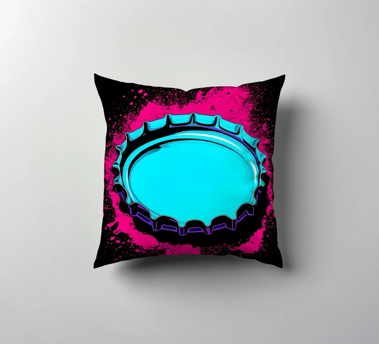 Tappo di bottiglia - Pop Art cuscino da ColorCrash Gallery