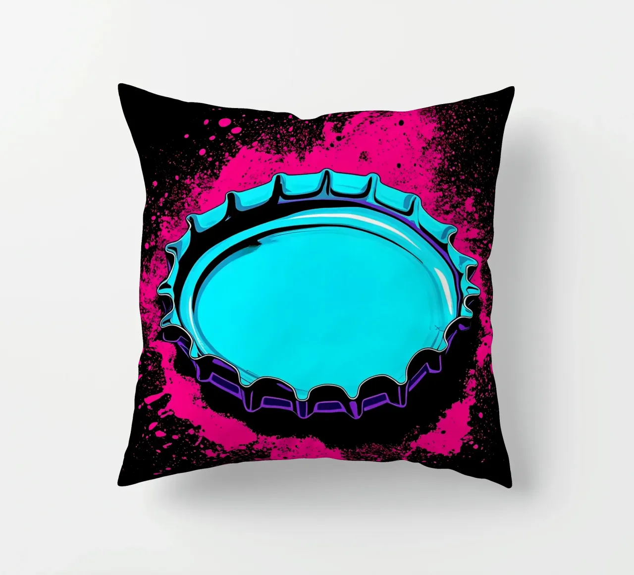 Tappo di bottiglia - Pop Art cuscino da ColorCrash Gallery