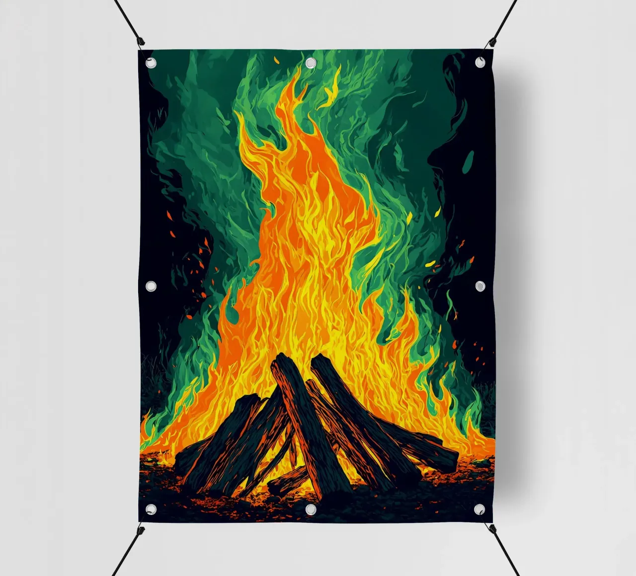 Campfire - Pop Art pvc cover by ColorCrash Gallery