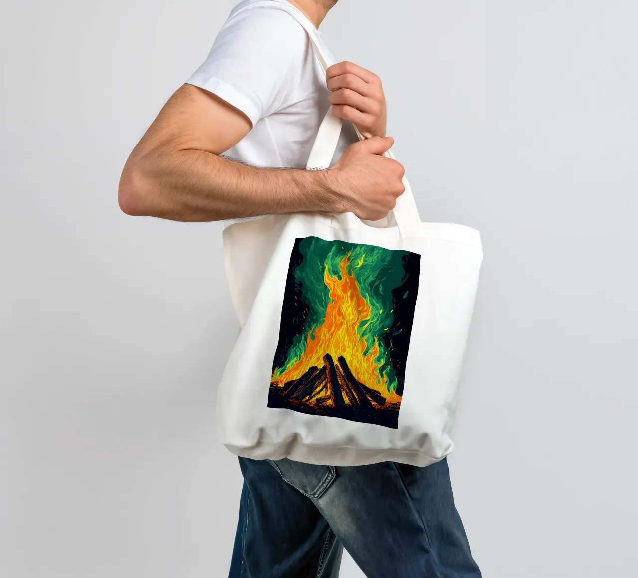 Campfire - Pop Art tote bag by ColorCrash Gallery