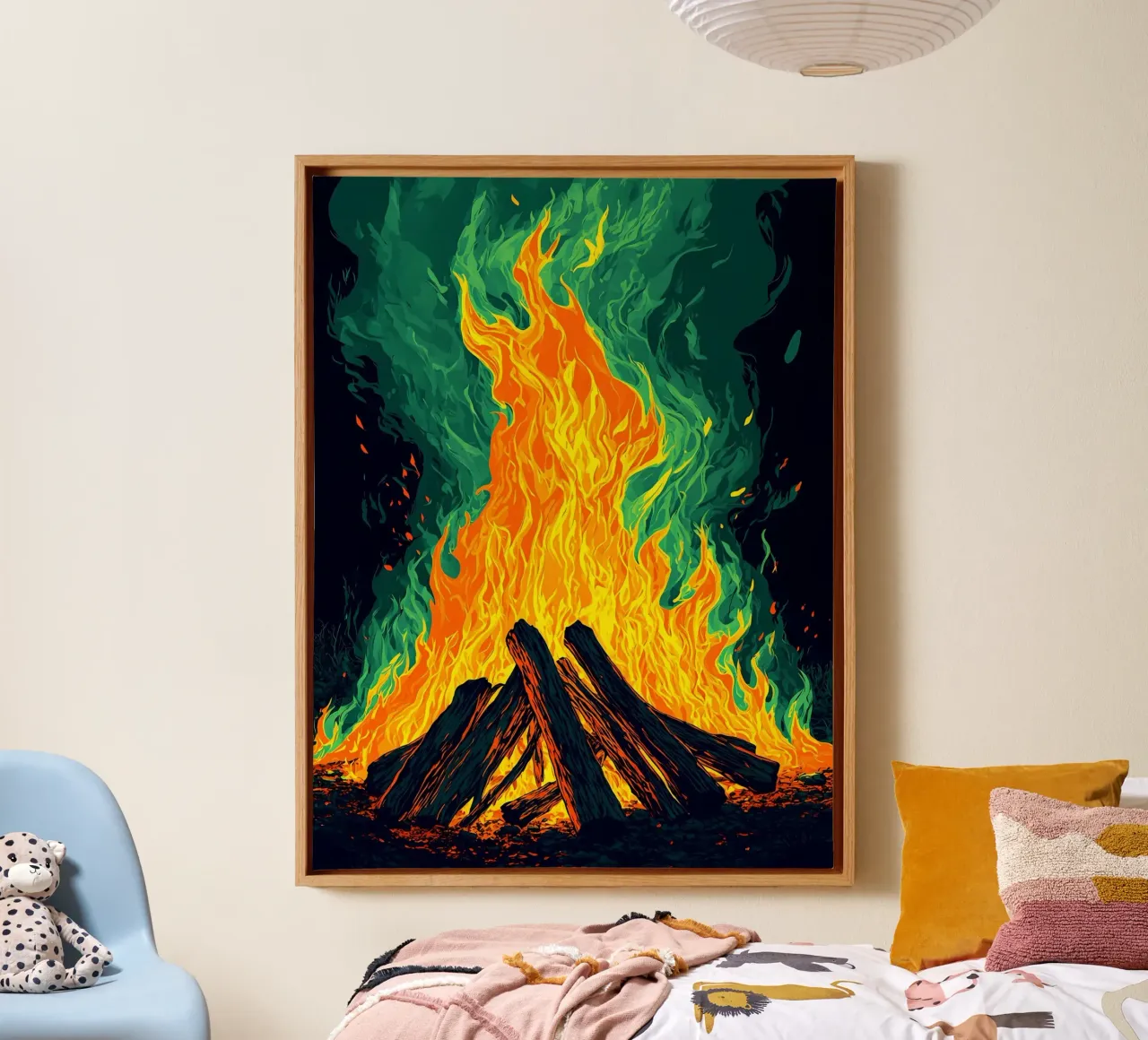 Campfire - Pop Art canvas by ColorCrash Gallery