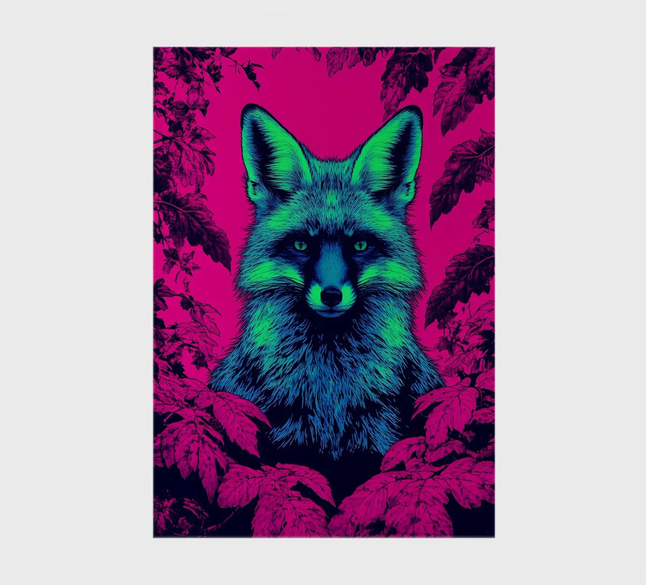 Fox Hiding - Pop Art notebook by ColorCrash Gallery