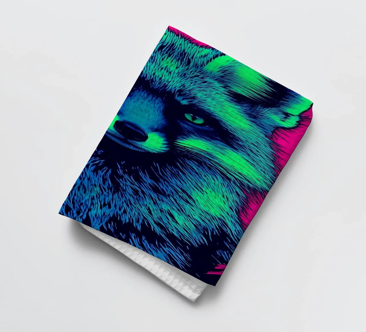 Le renard se cache - Pop Art torchon de ColorCrash Gallery