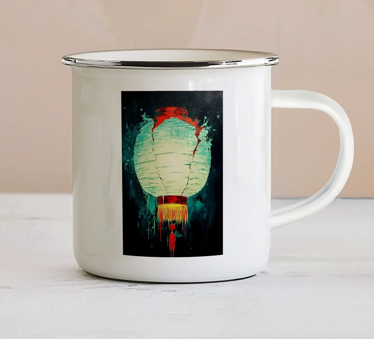 Lanterna infrangibile - Pop Art tazza in smalto da ColorCrash Gallery