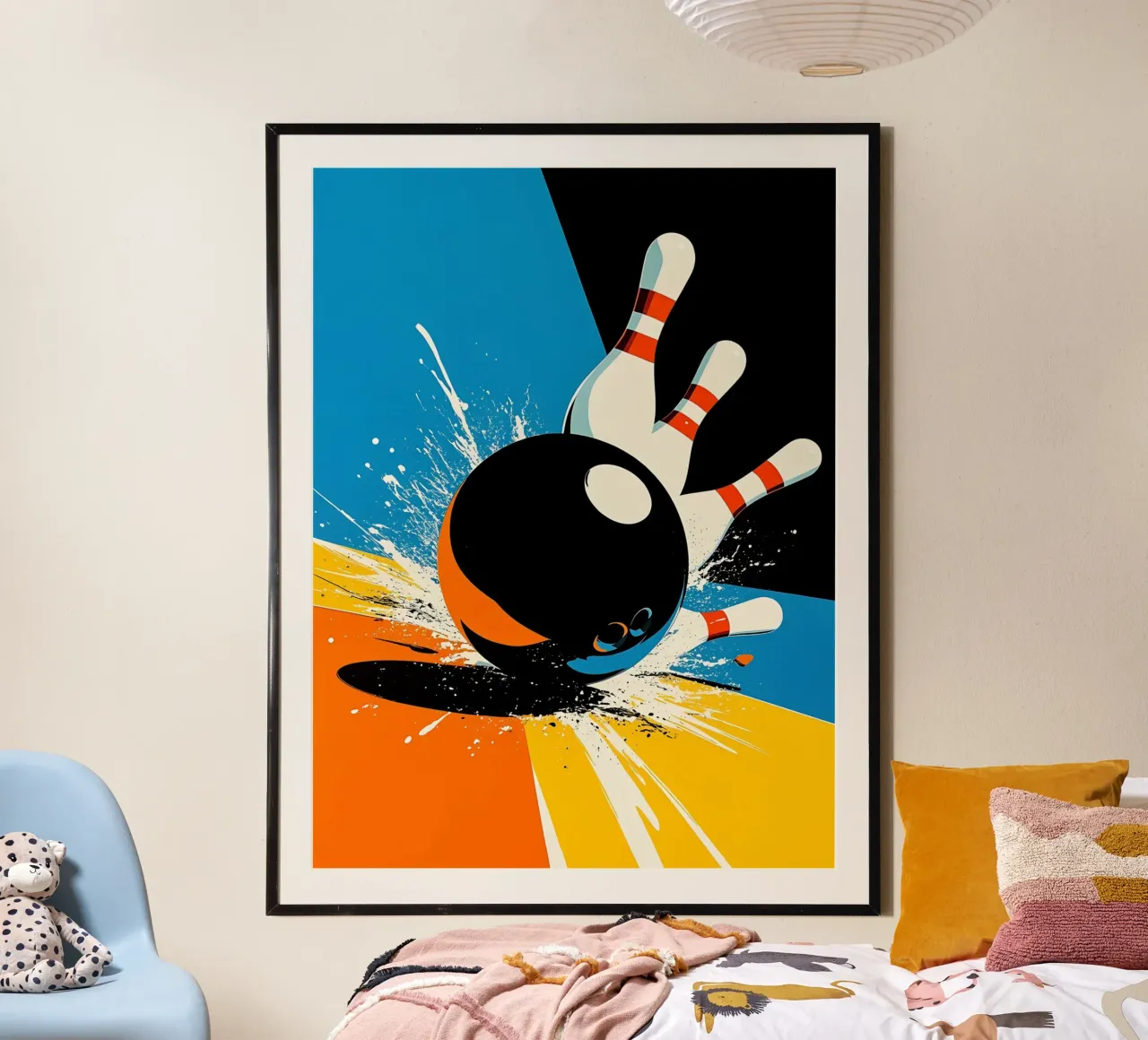 Palla da bowling - Pop Art poster da ColorCrash Gallery