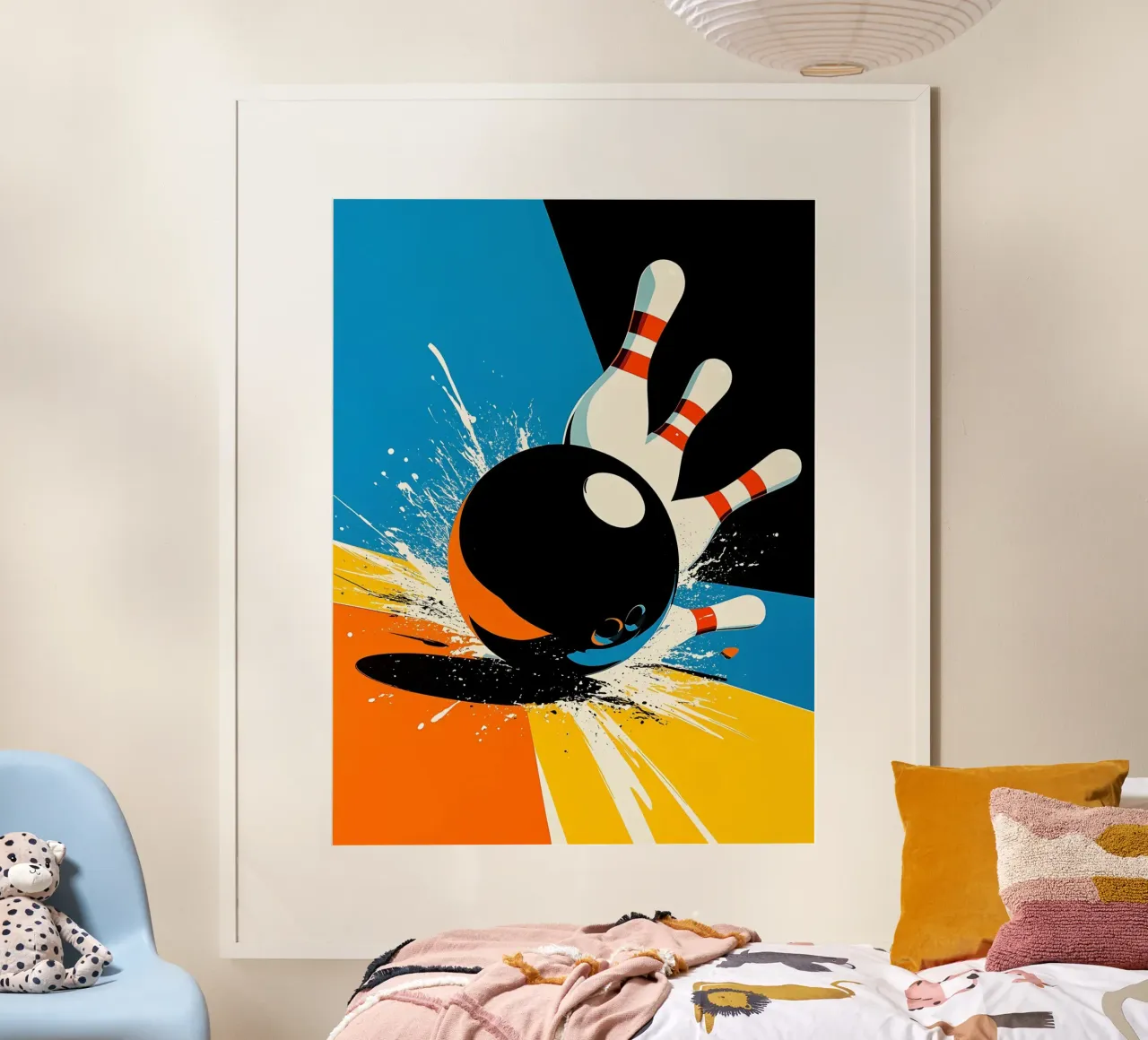 Palla da bowling - Pop Art poster da ColorCrash Gallery