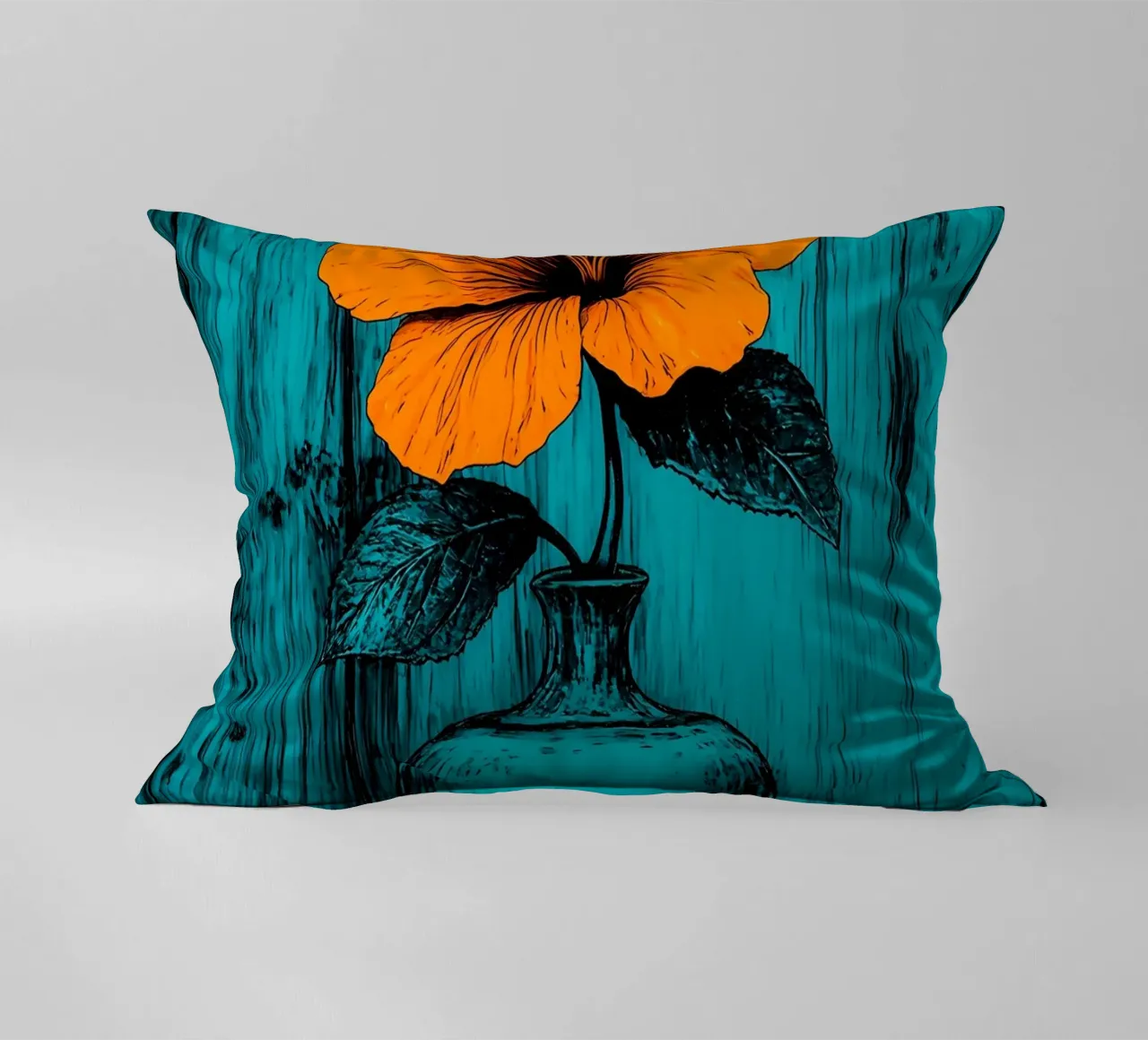 Vaso di fiori - Pop Art cuscino da ColorCrash Gallery