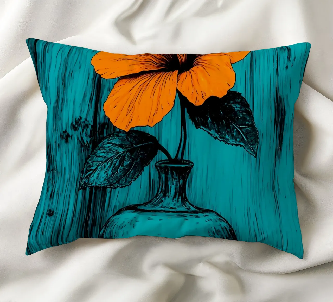 Vaso di fiori - Pop Art cuscino da ColorCrash Gallery