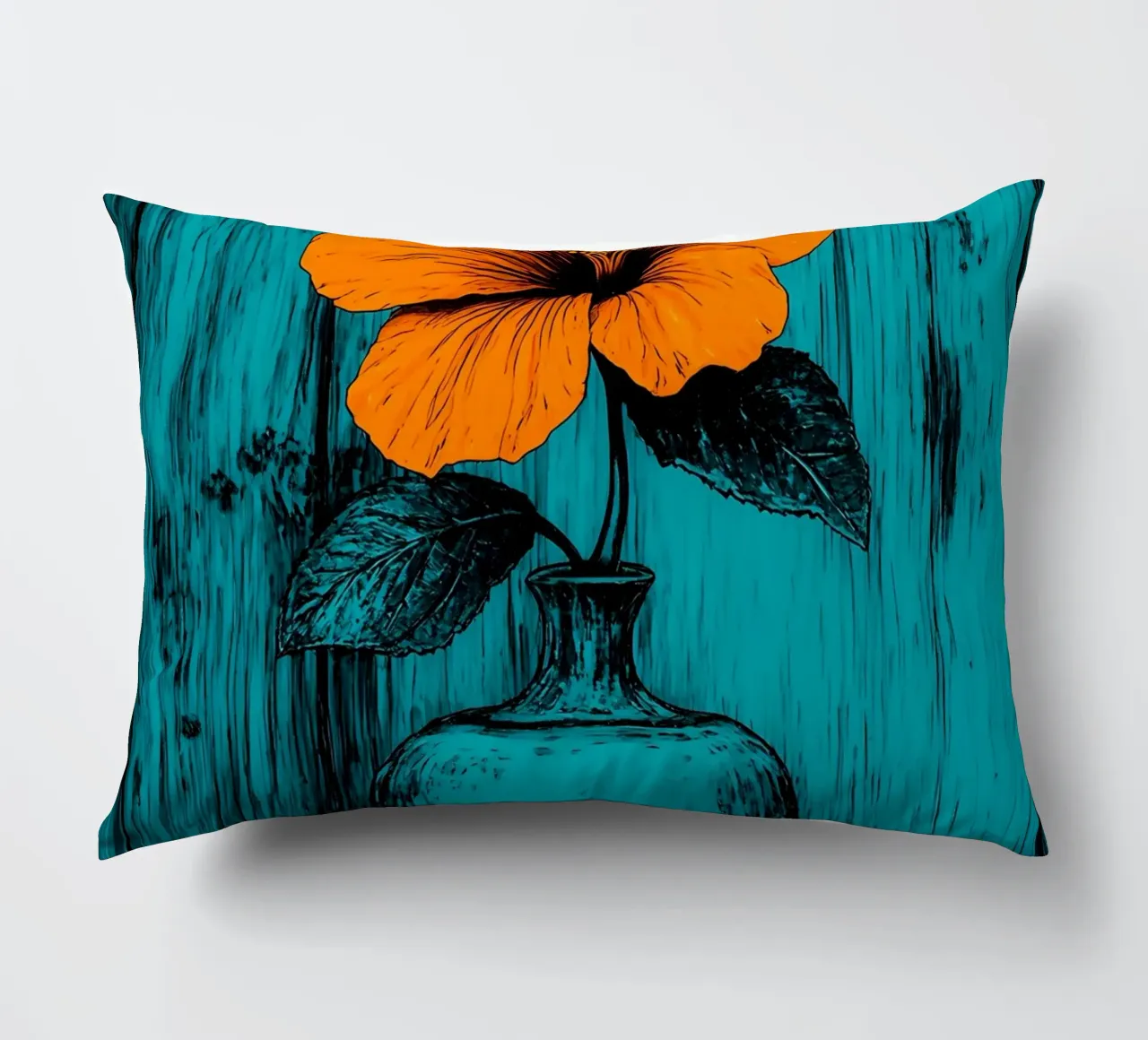 Vaso di fiori - Pop Art cuscino da ColorCrash Gallery
