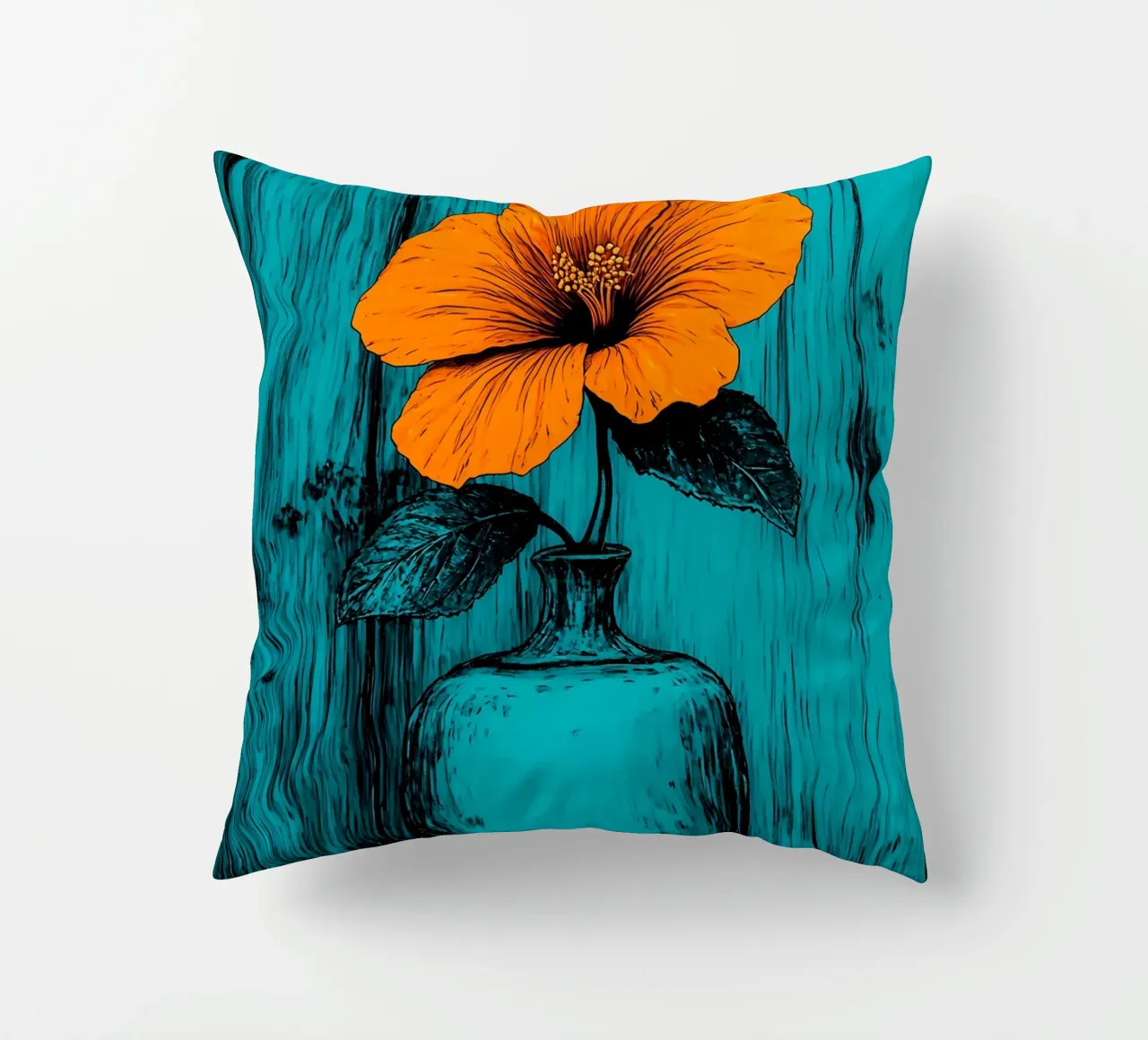 Vaso di fiori - Pop Art cuscino da ColorCrash Gallery