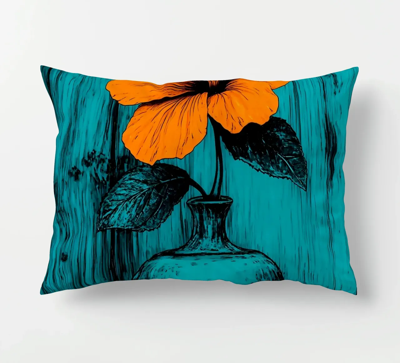 Vaso di fiori - Pop Art cuscino da ColorCrash Gallery