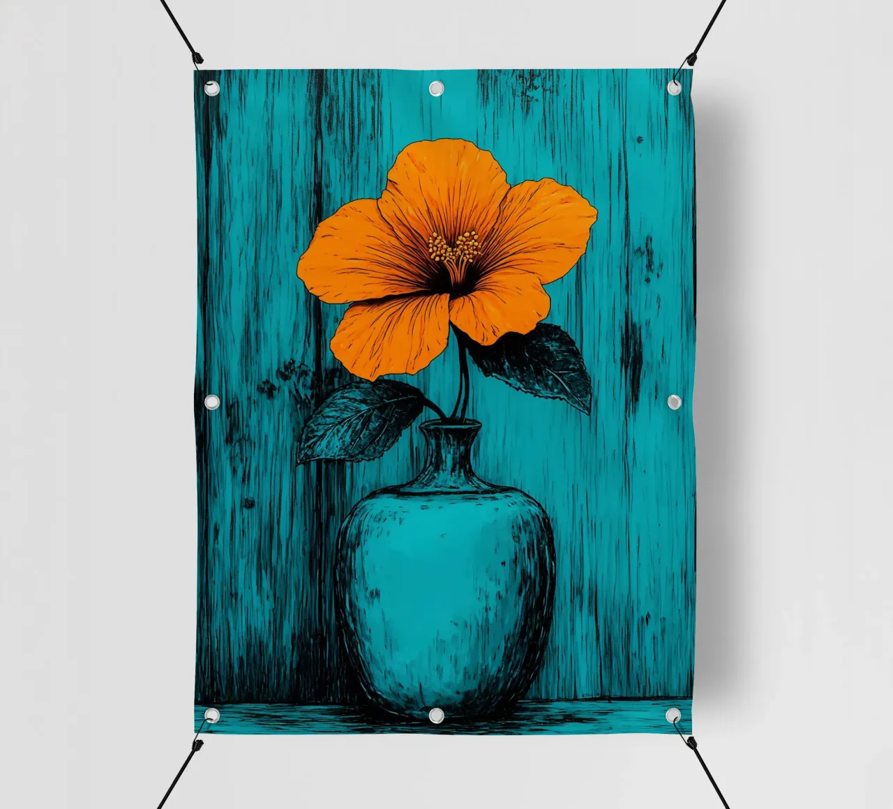 Vaso di fiori - Pop Art telo in pvc da ColorCrash Gallery
