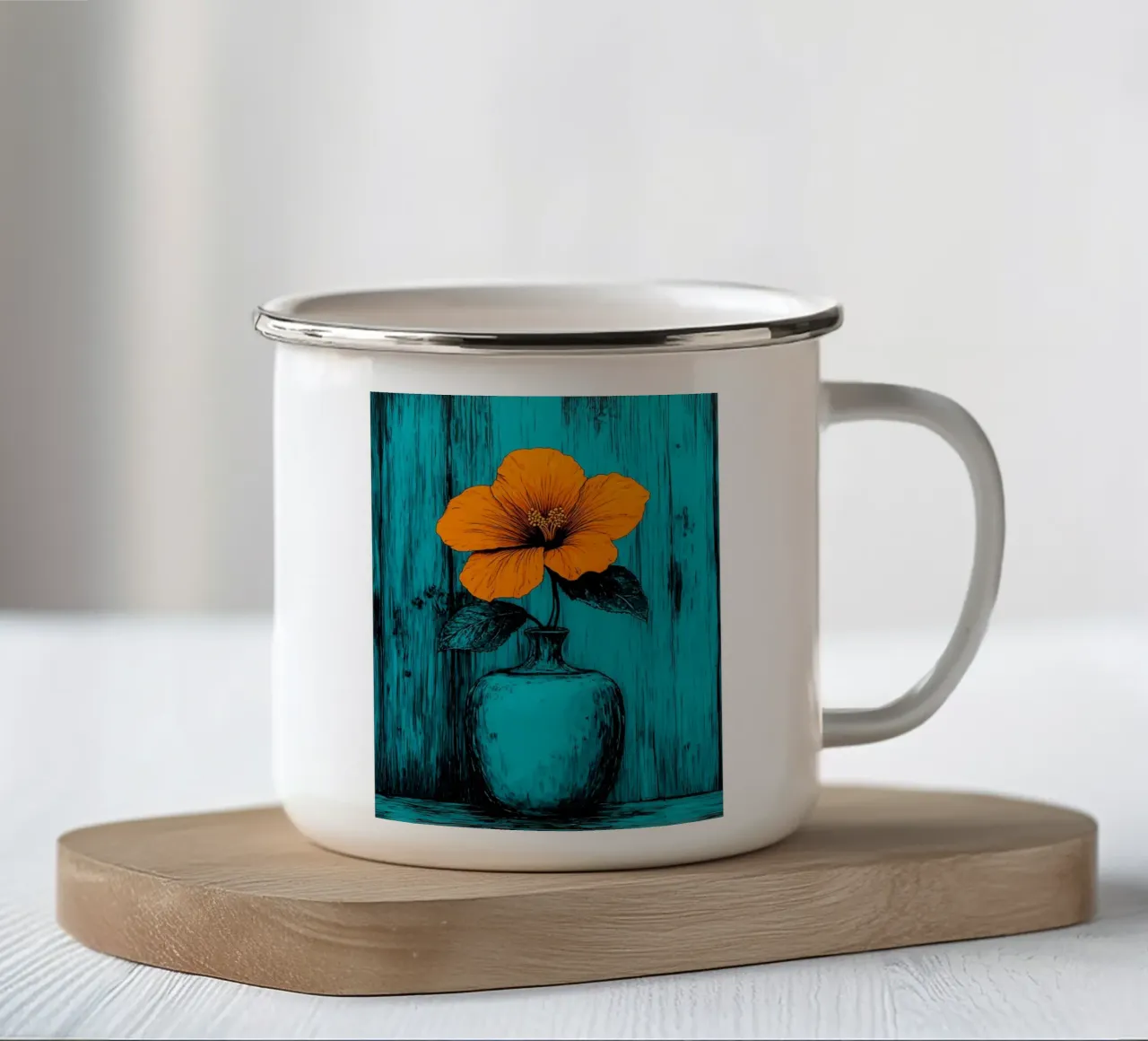 Vaso di fiori - Pop Art tazza in smalto da ColorCrash Gallery