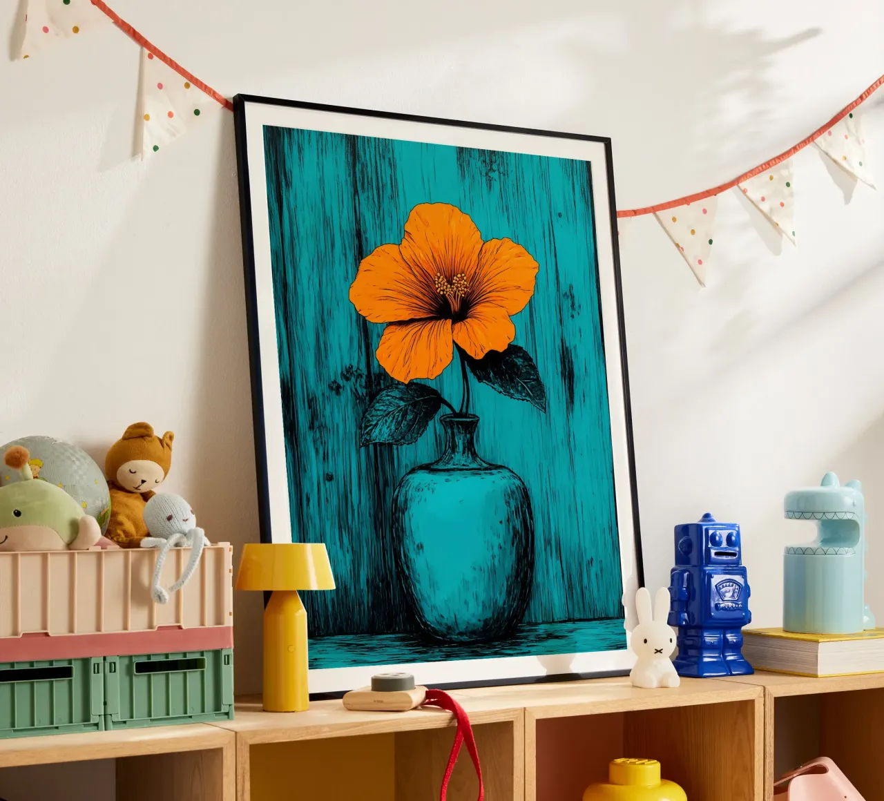 Vaso di fiori - Pop Art poster da ColorCrash Gallery