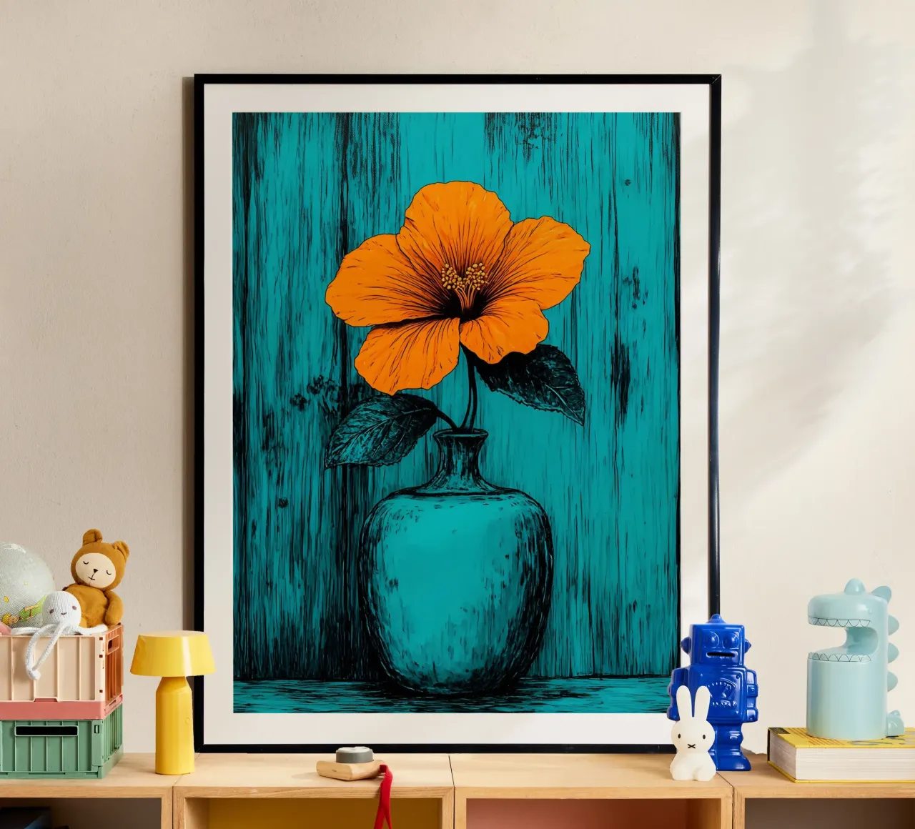 Vaso di fiori - Pop Art poster da ColorCrash Gallery