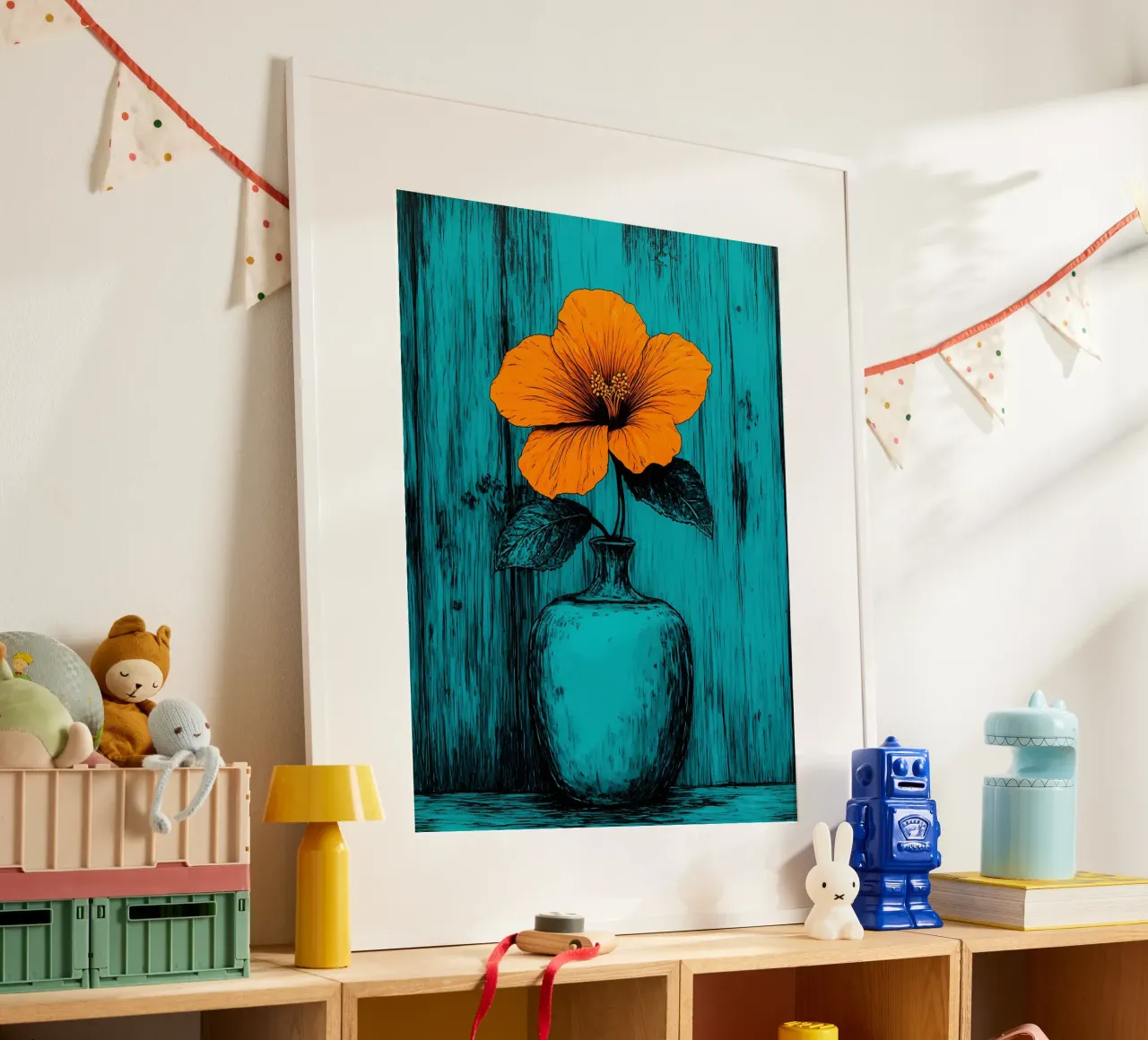 Vaso di fiori - Pop Art poster da ColorCrash Gallery