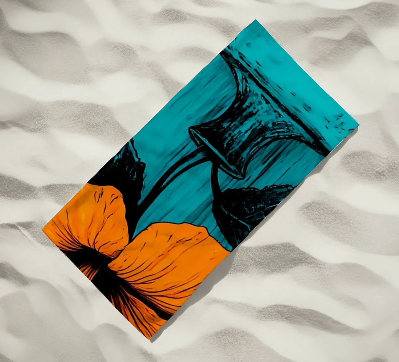 Vaso di fiori - Pop Art telo mare da ColorCrash Gallery