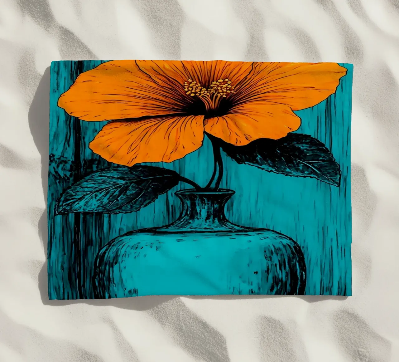 Vaso di fiori - Pop Art telo mare da ColorCrash Gallery