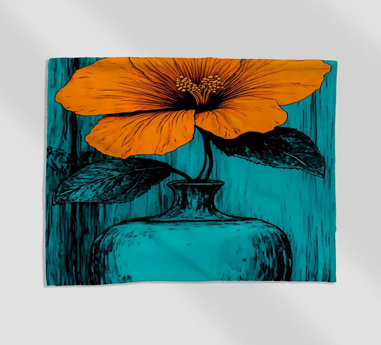 Vaso di fiori - Pop Art telo mare da ColorCrash Gallery
