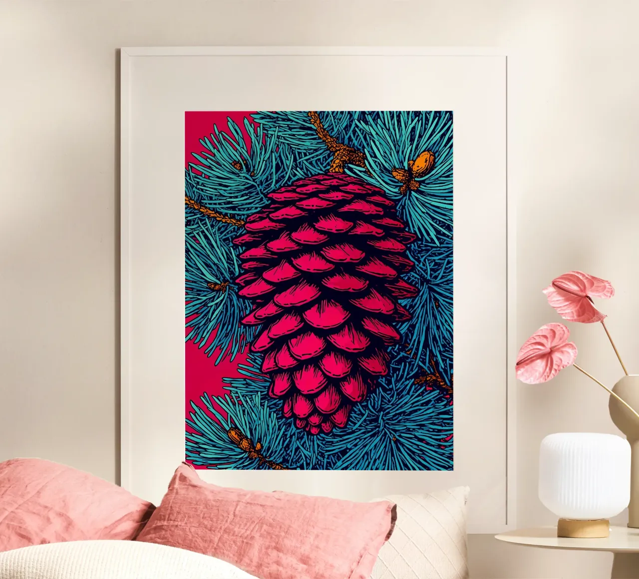 Pigna - Pop Art poster con telaio in alluminio da ColorCrash Gallery