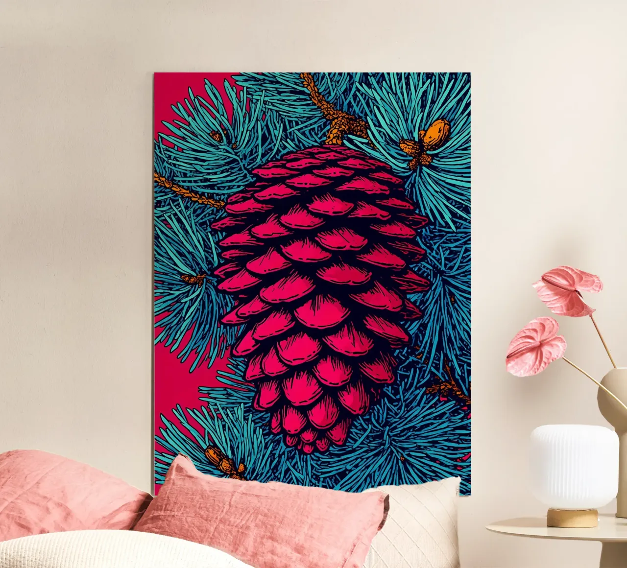 Pigna - Pop Art poster con telaio in alluminio da ColorCrash Gallery
