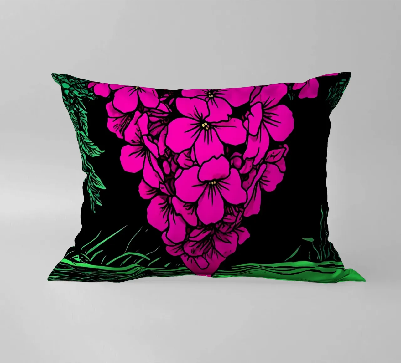 Fiori che gocciolano - Pop Art cuscino da ColorCrash Gallery