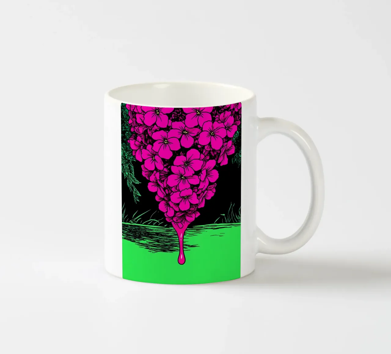 Fiori che gocciolano - Pop Art tazza in ceramica da ColorCrash Gallery