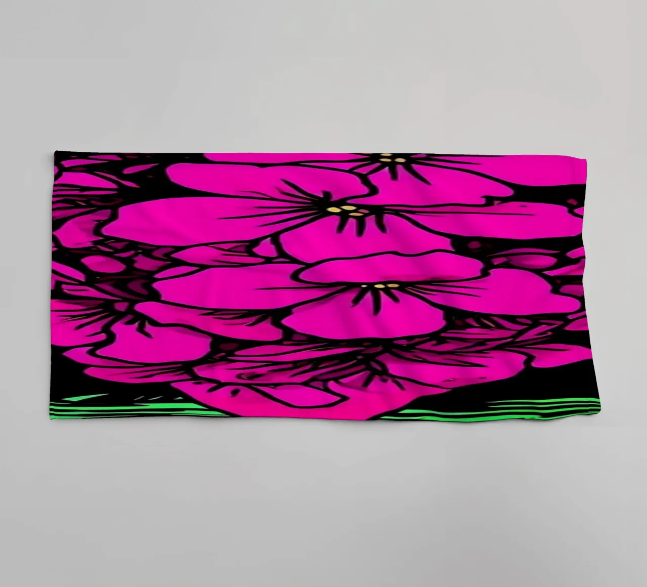 Fiori che gocciolano - Pop Art asciugamano da bagno da ColorCrash Gallery
