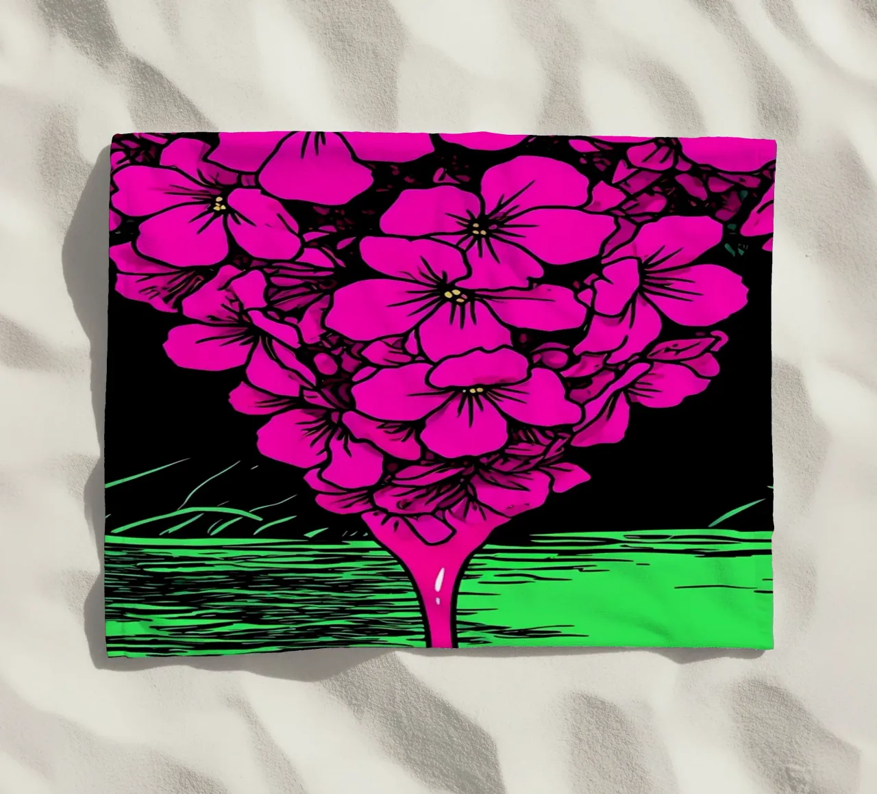 Fiori che gocciolano - Pop Art telo mare da ColorCrash Gallery