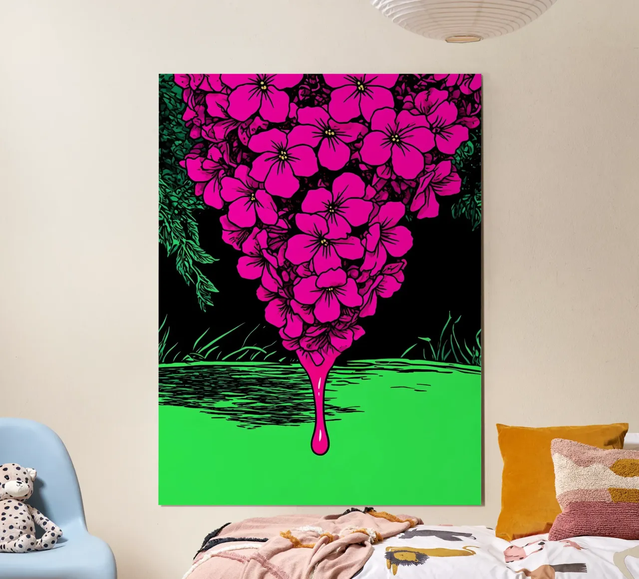 Fiori che gocciolano - Pop Art carta hahnemühle da ColorCrash Gallery