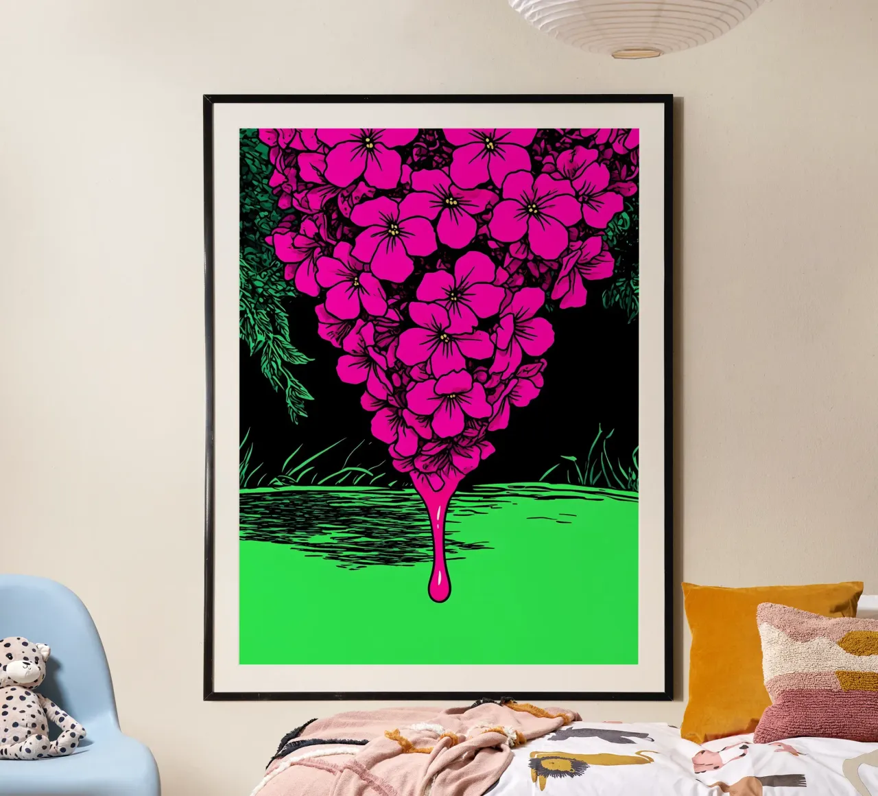Fiori che gocciolano - Pop Art carta hahnemühle da ColorCrash Gallery