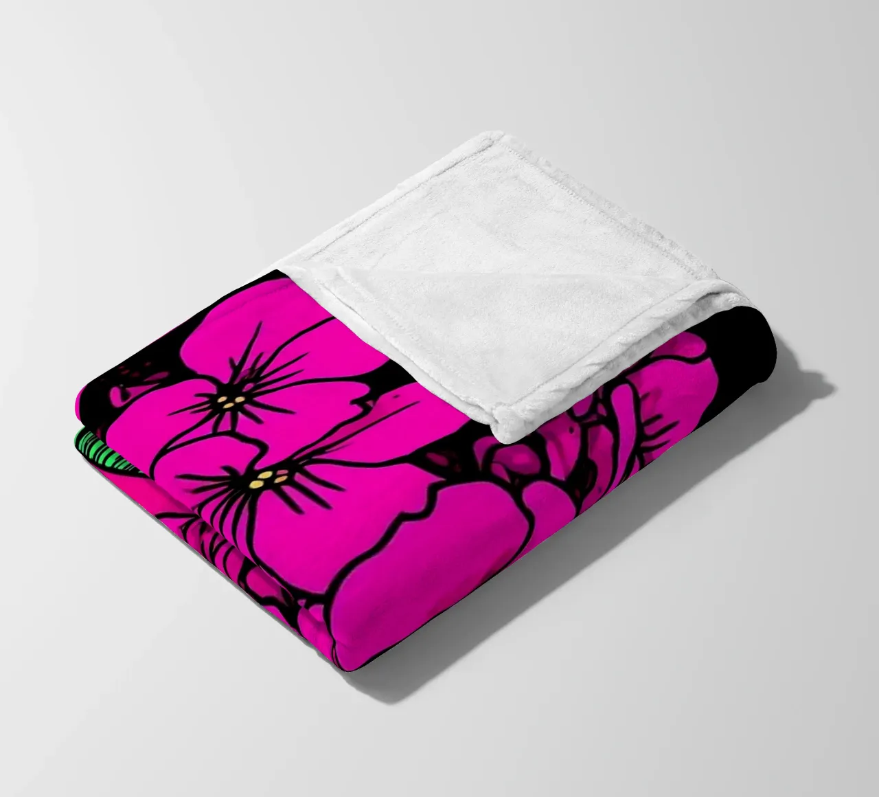 Fiori che gocciolano - Pop Art coperta in pile da ColorCrash Gallery